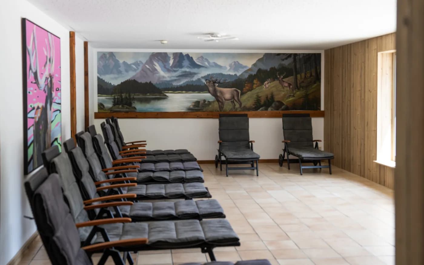 Ruheraum im Hotel Erika mit Liegen